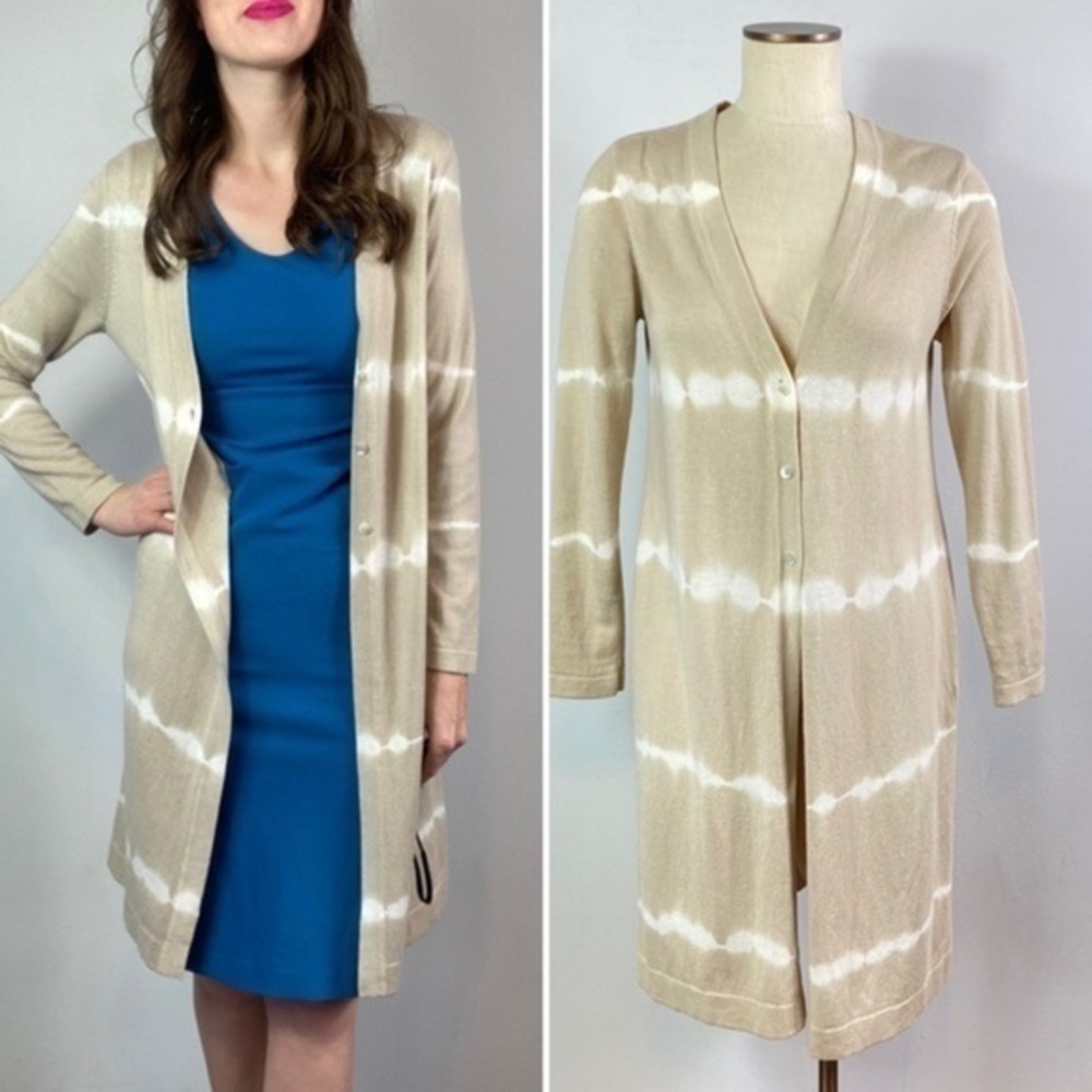 Pure J Jill Duster Length Tie Dye Cardigan Size Small
